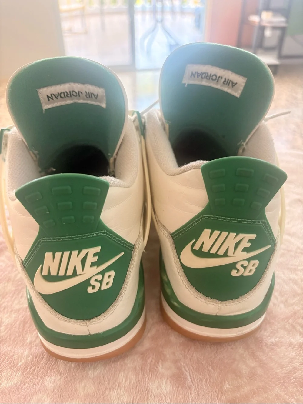 Jordan Men’s Sneakers in White, Green & Gum